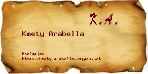 Kmety Arabella névjegykártya